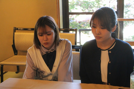 山口仁女流１級と岩佐女流１級